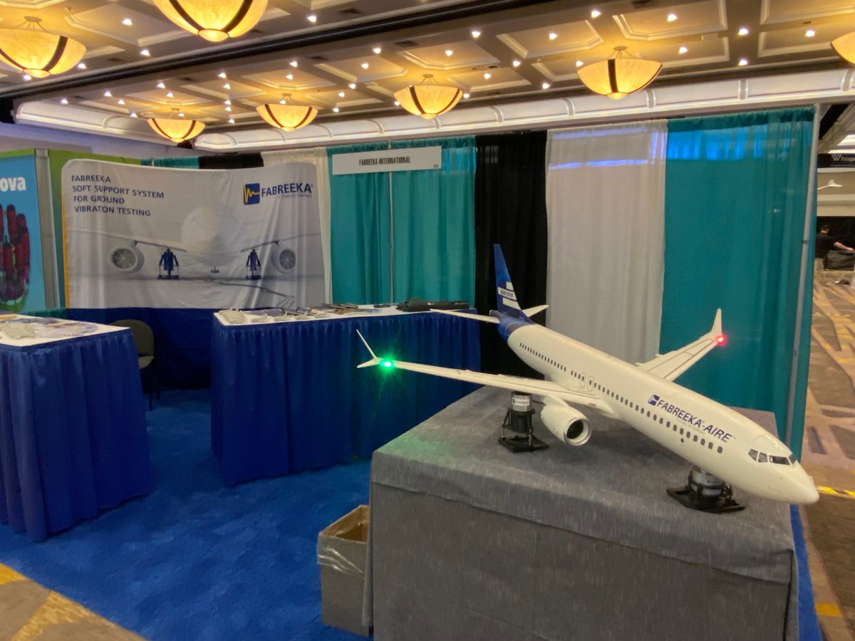 Fabreeka's impressive airplane on display at our AIAA booth.