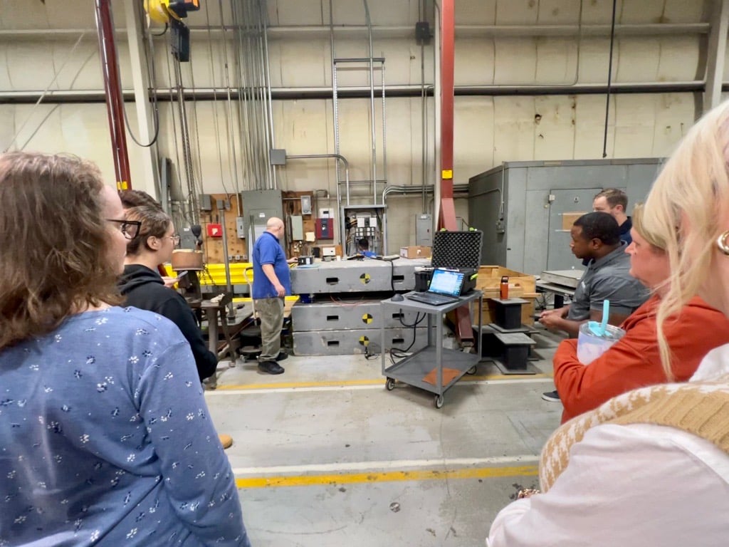 Our engineers demo our products for our employees